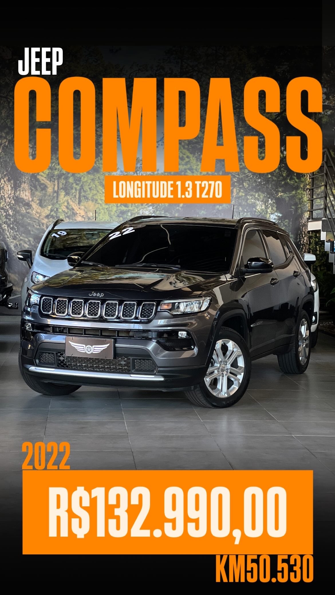 COMPASS LGTD 1.3 2022 COR CINZA