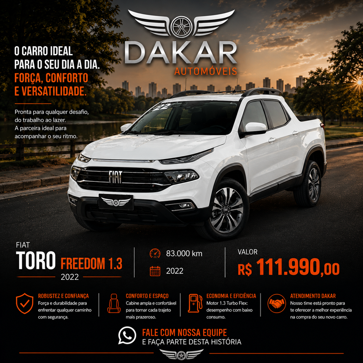 TORO FREEDOM 1.3 TURBO 2022 | FORÇA E CONFORTO