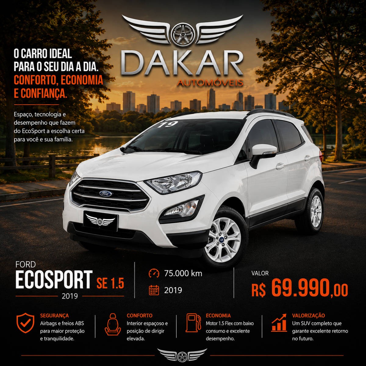 ECOSPORT SE 1.5 2019 | SUV COMPLETO E CONFIÁVEL