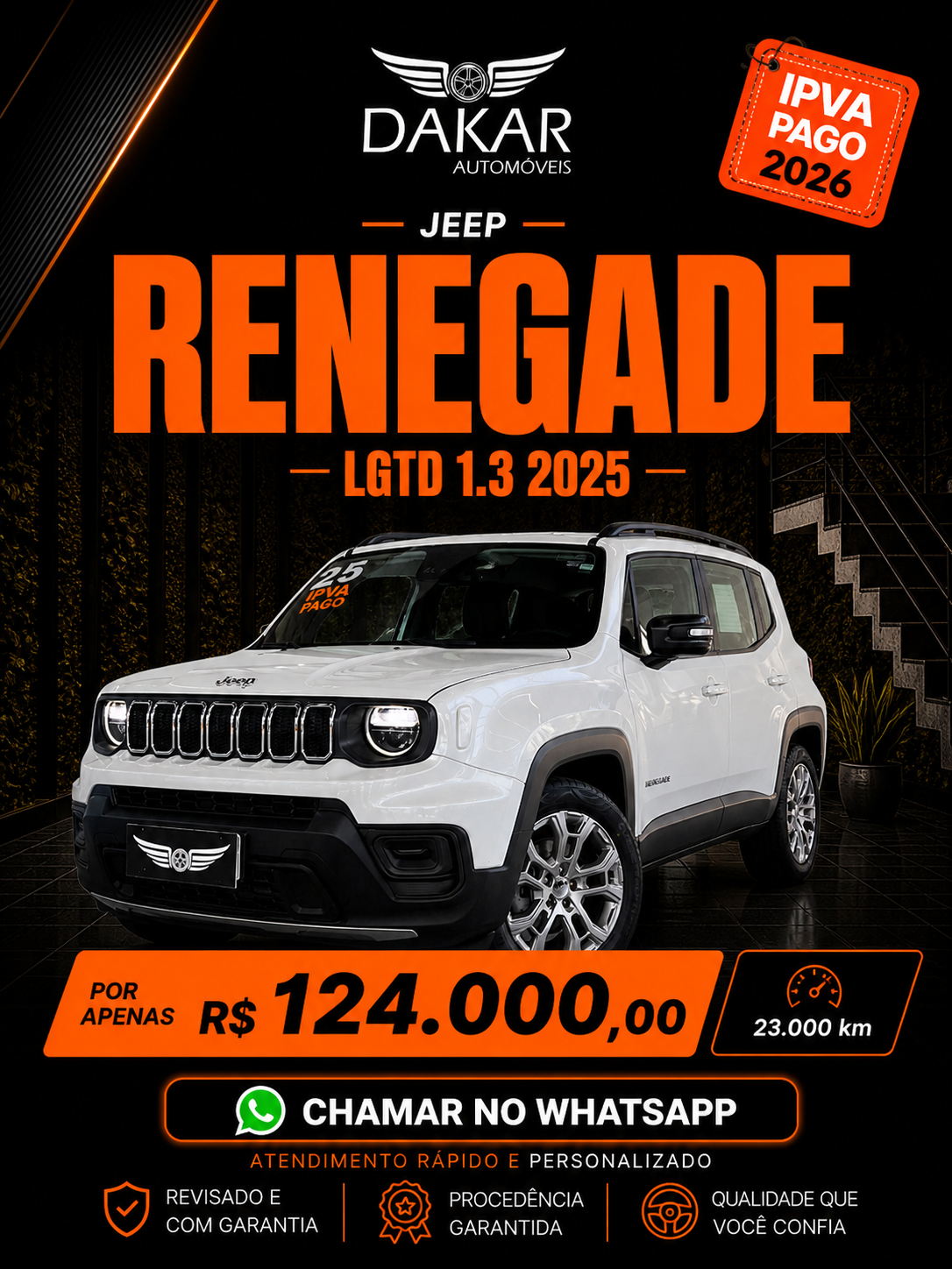RENEGADE 1.3 TURBO | FORÇA E ESTILO