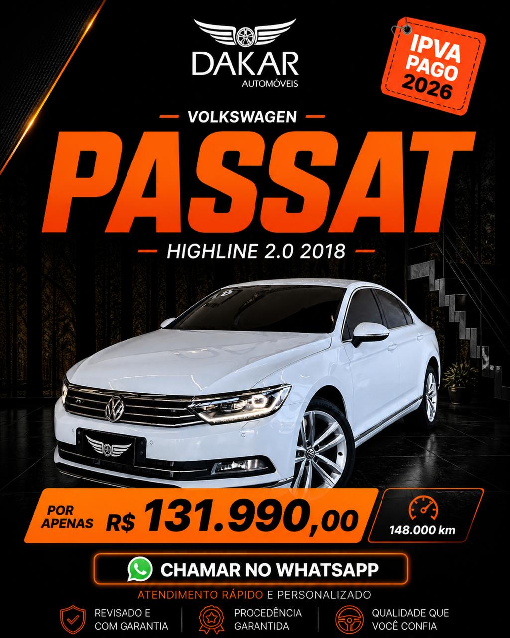 PASSAT HIGHLINE 2.0 2018 | LUXO E DESEMPENHO