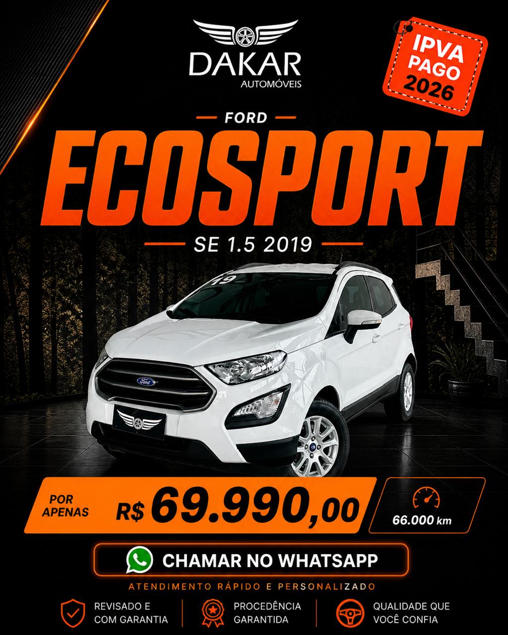 ECOSPORT SE 1.5 2019 | SUV COMPLETO E CONFIÁVEL