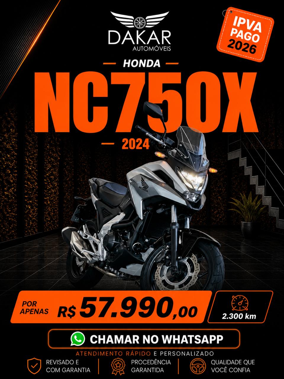 HONDA NC750 2024 | BAIXA KM E ALTO DESEMPENHO