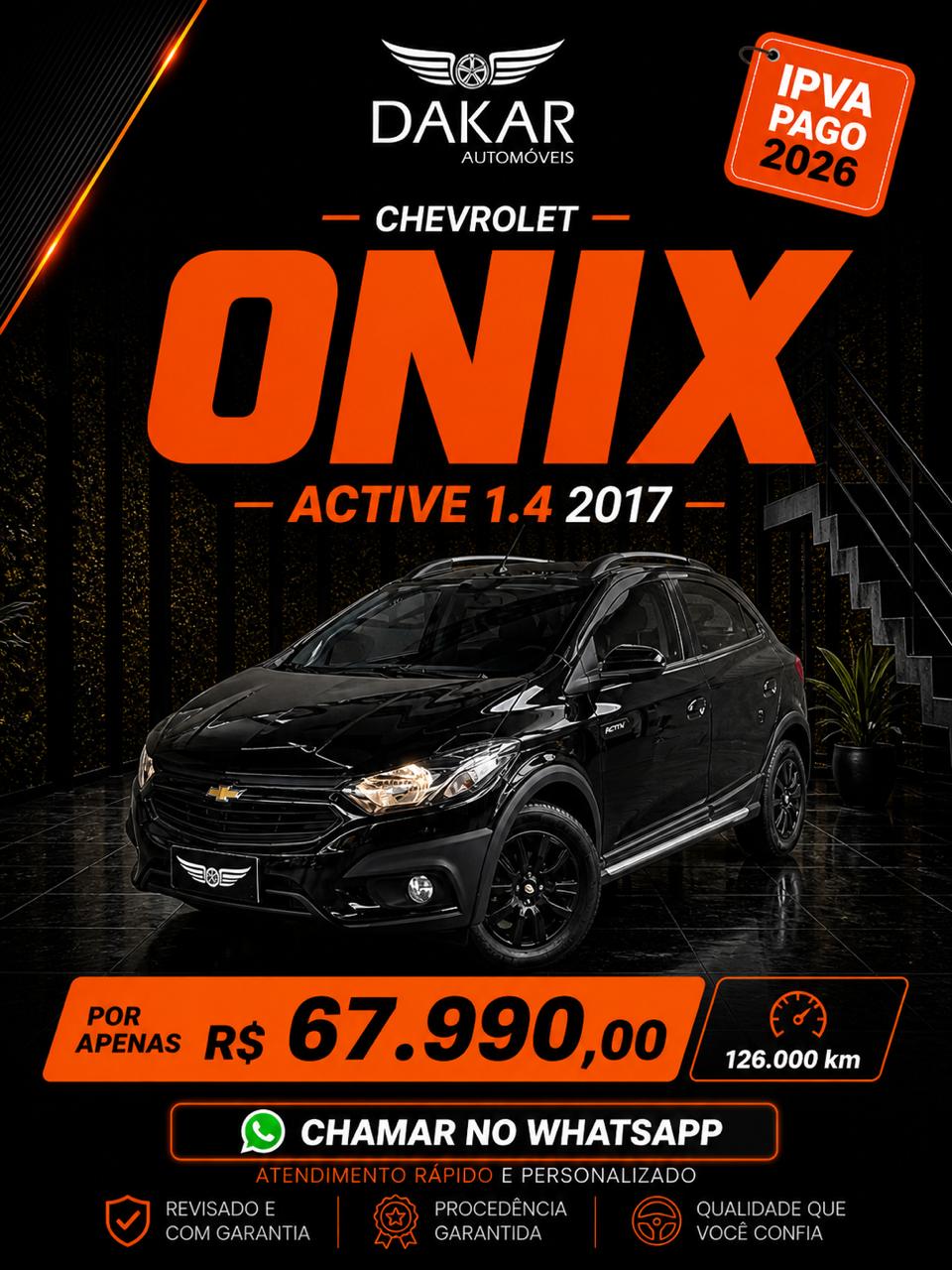 ONIX 1.4 ACTIV 2017 | ECONÔMICO E COMPLETO