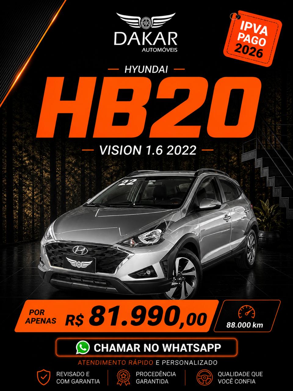 HB20X VISION 1.6 2022 | MAIS ALTURA E CONFORTO