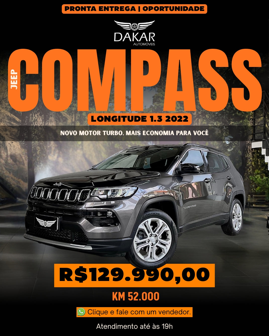 COMPASS LGTD 1.3 2022 COR CINZA