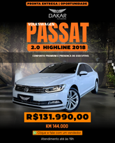 PASSAT HIGHLINE 2.0 TSI 2018