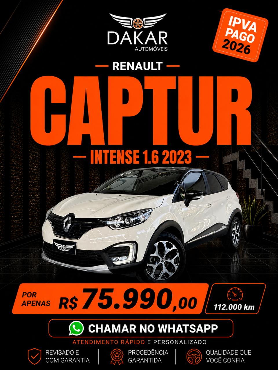 CAPTUR INTENSE 1.6 2023 | CONFORTO E ESPAÇO