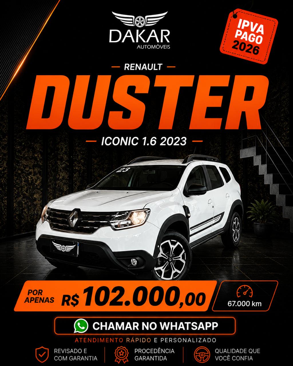 DUSTER ICONIC 1.6 2023 | RESISTÊNCIA, ESPAÇO E CUSTO-BENEFÍCIO